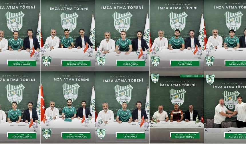 12 Bingölspor, 8 Futbolcu İle Sözleşme İmzaladı