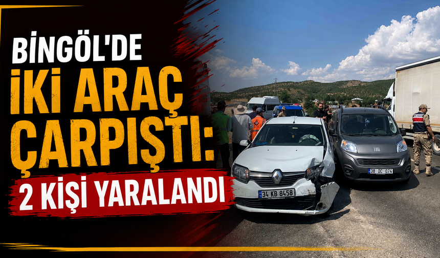 Bingöl’de İki Araç Çarpıştı: 2 Kişi Yaralandı