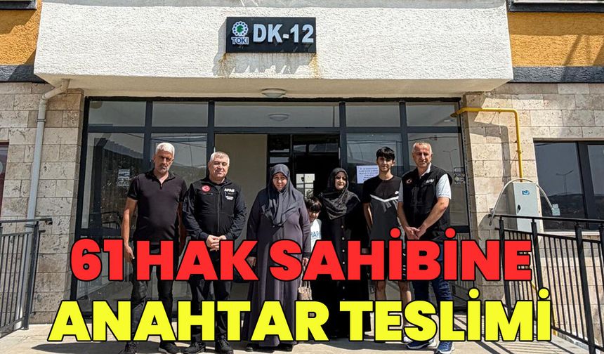 Bingöl'de 61 Hak Sahibine TOKİ Konutları Teslim Edildi