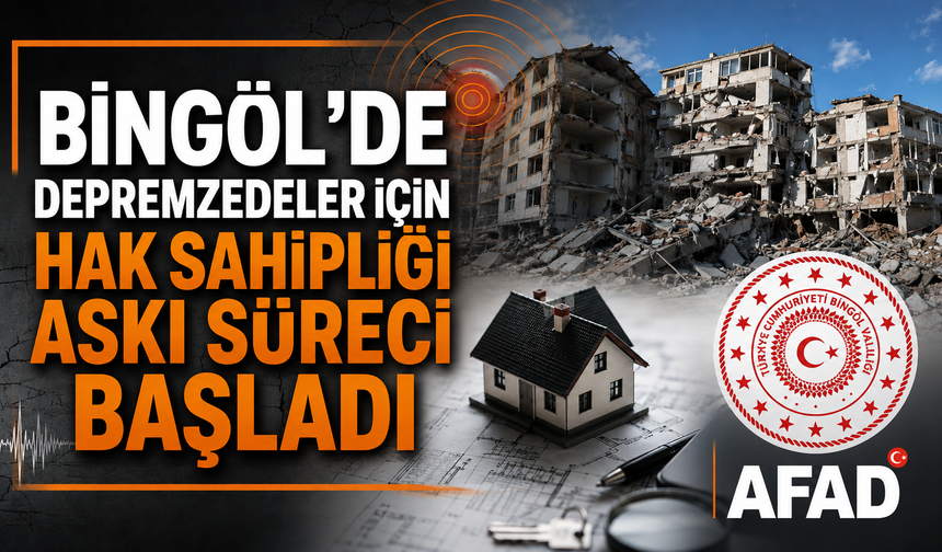 Bingöl’de Depremzedeler İçin Hak Sahipliği Askı Süreci Başladı