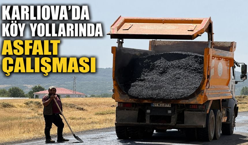 Karlıova'da Köy Yolları Asfaltlanıyor