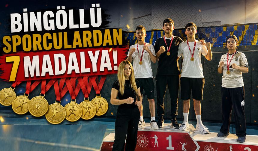 Bingöllü Kickboksçular Turnuvaya Damga Vurdu: 7 Madalya