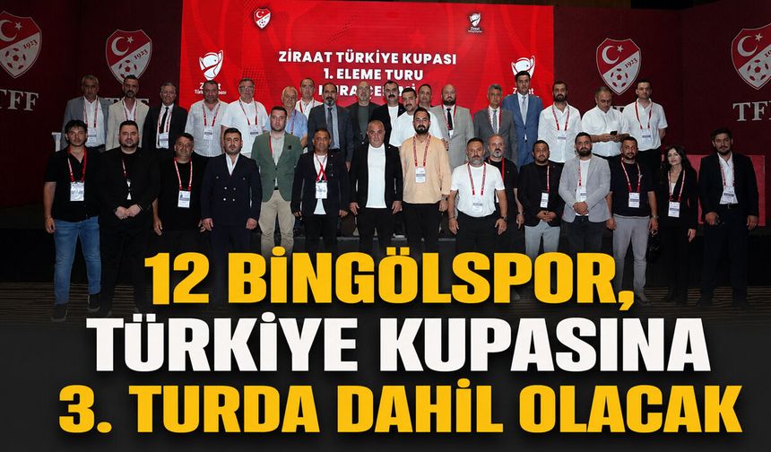 12 Bingölspor, Türkiye Kupasına 3. Turda Dahil Olacak