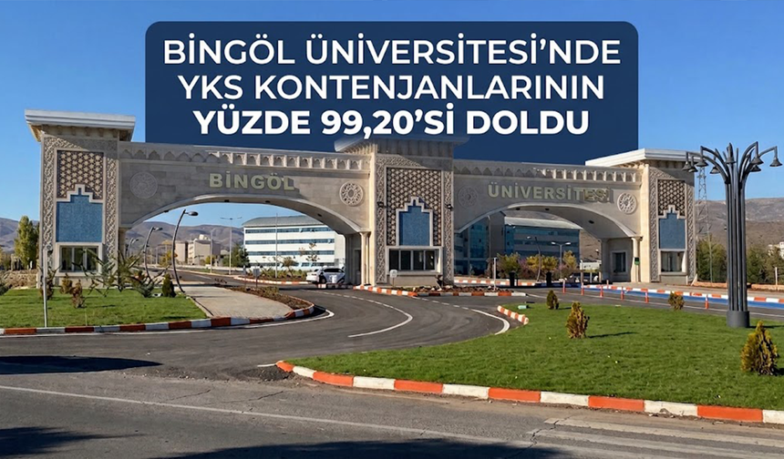 Bingöl Üniversitesi’nde YKS Kontenjanlarının Yüzde 99,20’si Doldu