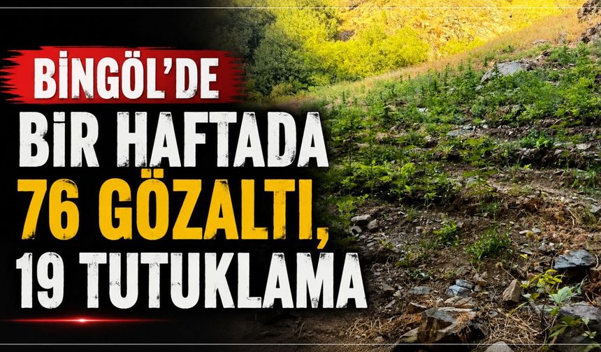 Bingöl'de Bir Haftada 76 Gözaltı, 19 Tutuklama