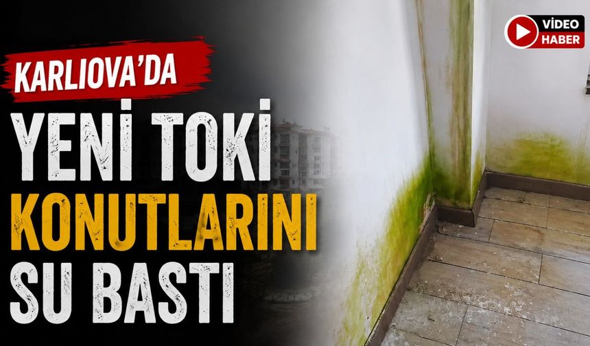 Karlıova’da Yeni TOKİ Konutlarını Su Bastı