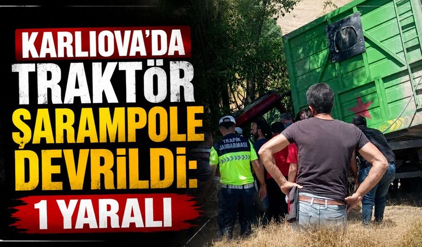 Karlıova’da Traktör Şarampole Devrildi: 1 Yaralı