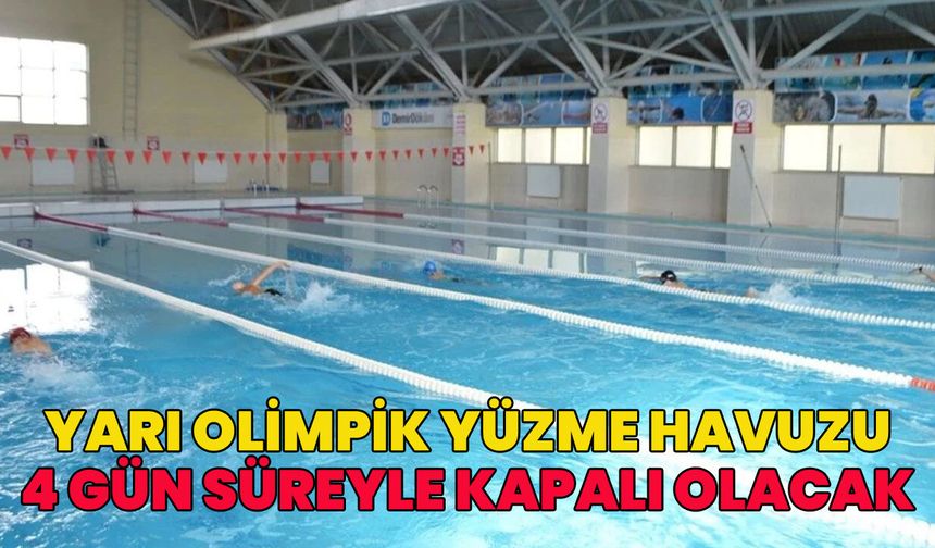 Bingöl'de Yarı Olimpik Havuz 4 Gün Kapalı Kalacak!