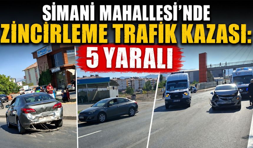 Bingöl’de Zincirleme Trafik Kazası: 5 Yaralı