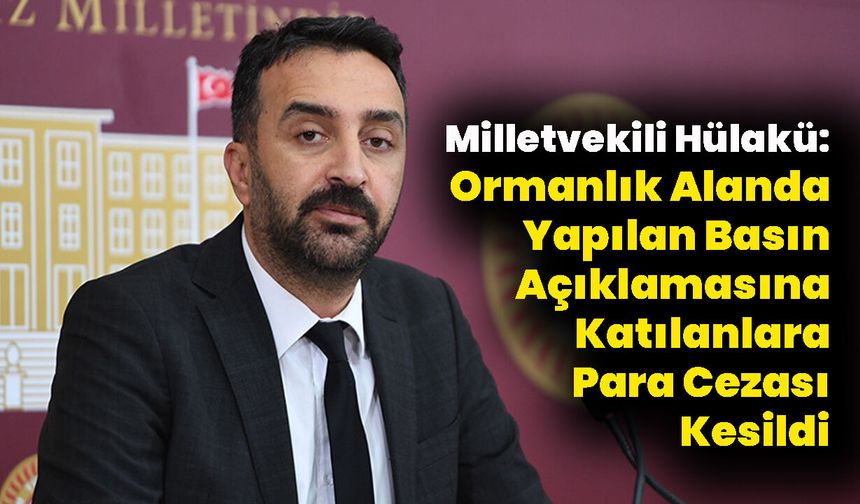 Milletvekili Hülakü: Ormanlık Alanda Yapılan Basın Açıklamasına Katılanlara Para Cezası Kesildi