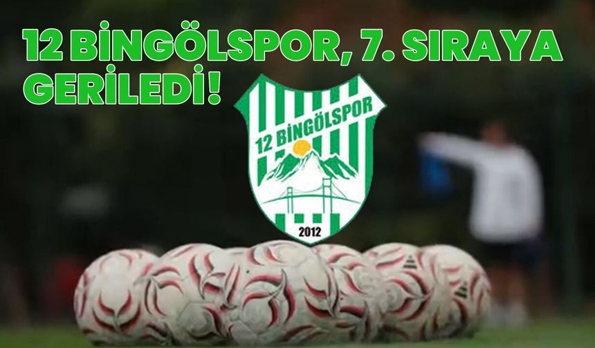 12 Bingölspor, 7. Sıraya Geriledi!