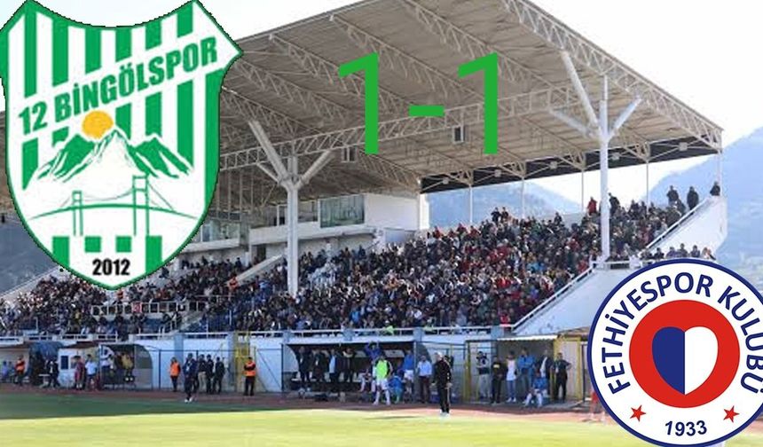 12 Bingölspor, Deplasmanda Berabere Kaldı