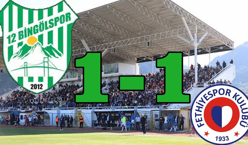 12 Bingölspor, Deplasmanda Berabere Kaldı