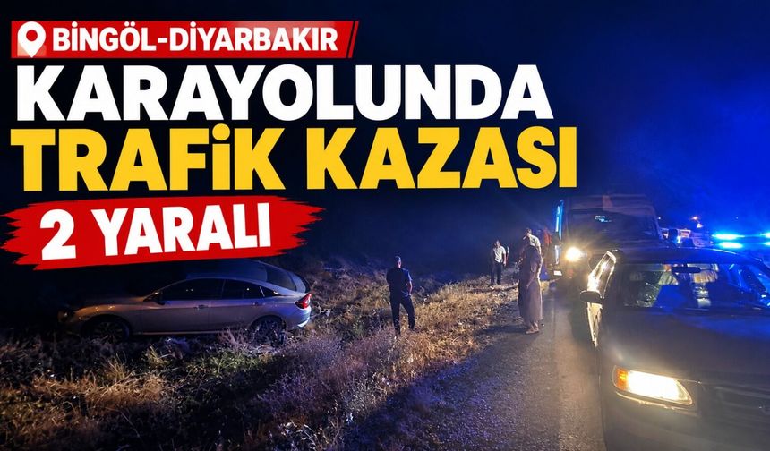 Bingöl-Diyarbakır Karayolunda Trafik Kazası: 2 Yaralı