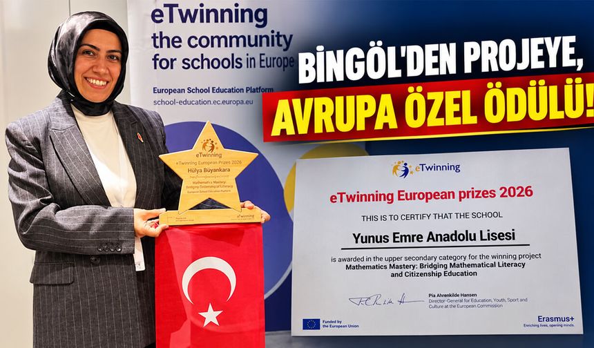 Bingöl'den Projeye, Avrupa Özel Ödülü!