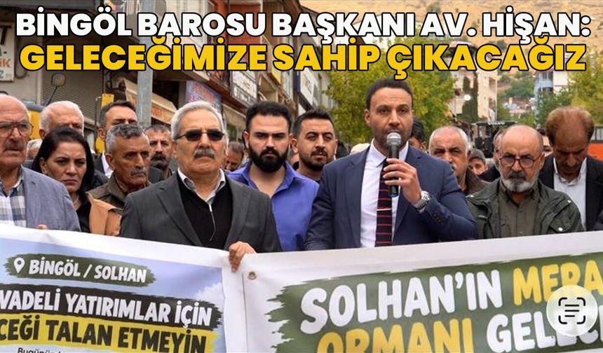 Bingöl Barosu’ndan Solhan Ekoloji Platformu’na Destek