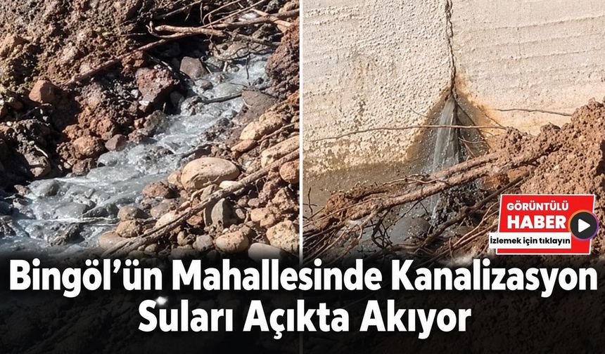 Bingöl’ün Mahallesinde Kanalizasyon Suları Açıkta Akıyor