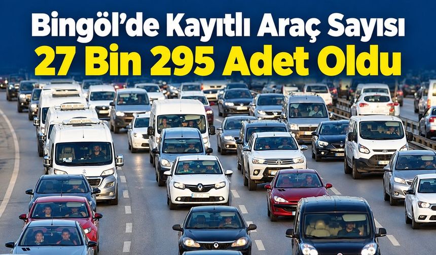 Bingöl’de Kayıtlı Araç Sayısı 27 Bin 295 Adet Oldu