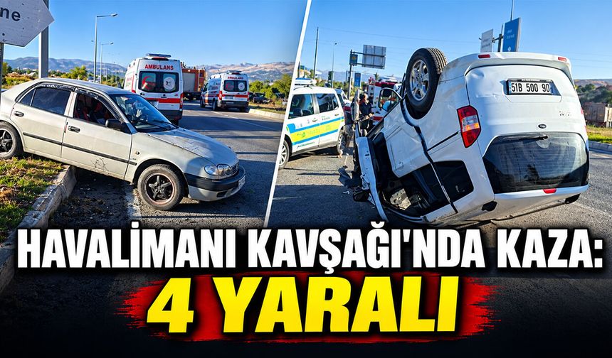 Bingöl Havalimanı Kavşağı'nda Kaza: 4 Yaralı