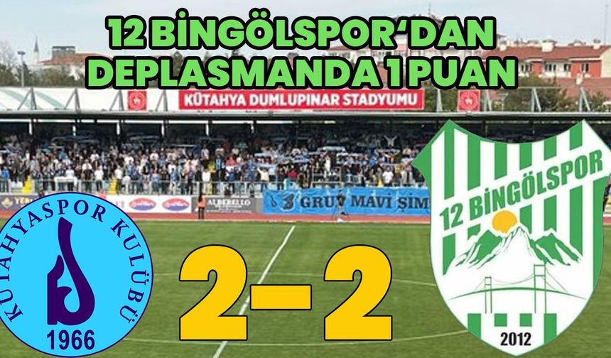 12 Bingölspor, Deplasmanda Berabere Kaldı
