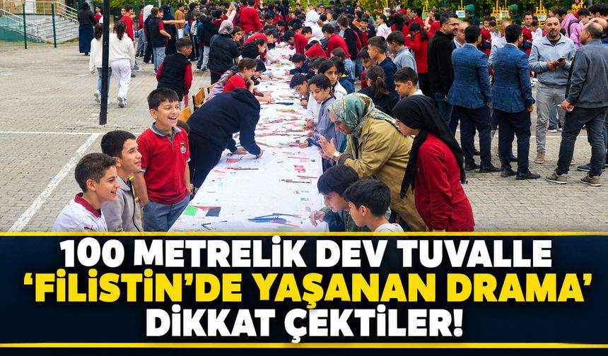 Bingöl’ün İlçesinde Öğrenciler ‘Filistinli Çocuklar İçin’ Çizdi!