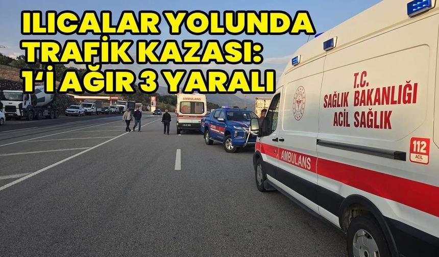 Bingöl Erzurum Yolunda Trafik Kazası: 1'i Ağır 3 Yaralı