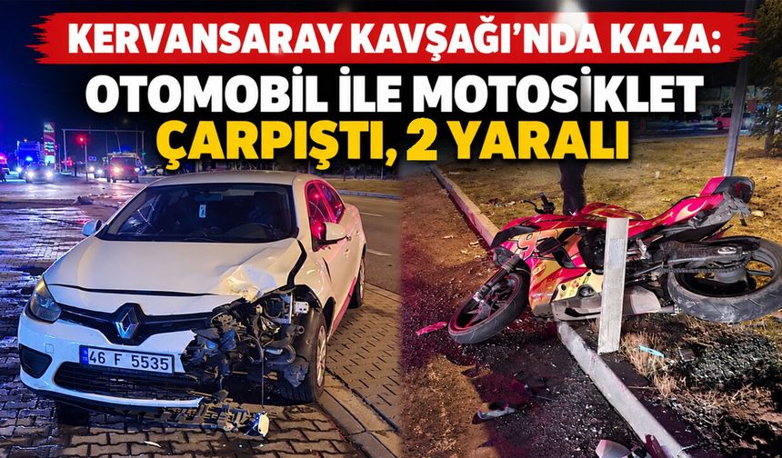 Muş Yolu Kervansaray Mevkiinde Kaza: 2 Yaralı
