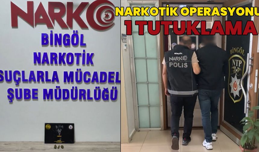Bingöl'de Narkotik Operasyonu: 1 Tutuklama