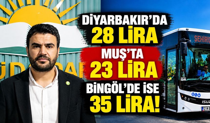 Bingöl'deki Şehiriçi Toplu Taşıma Zammına HÜDA PAR'dan Tepki!