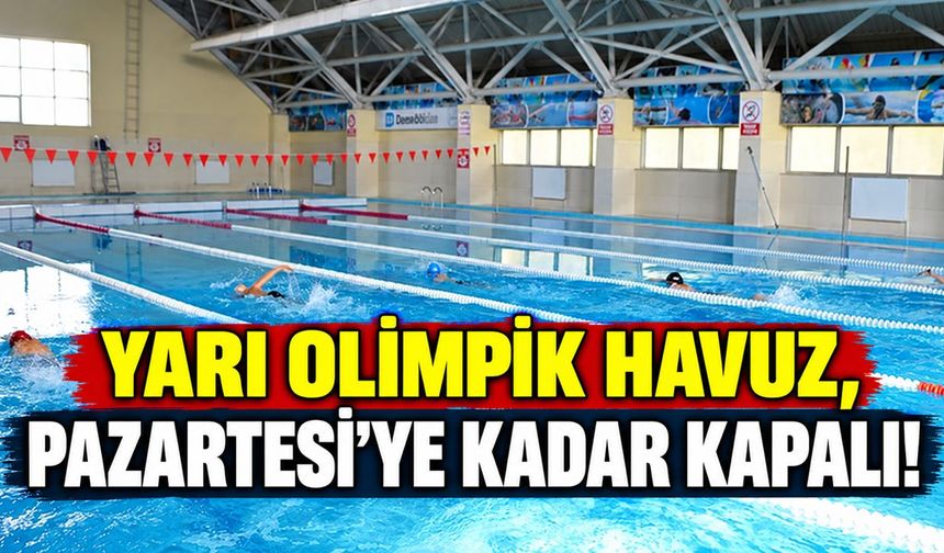 Bingöl’de Yarı Olimpik Havuz Pazartesi Gününe Kadar Kapalı!